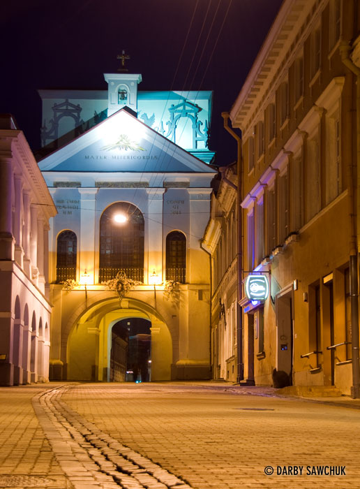 The 16th-century Gates of Dawn in Vilnius, the only remain original city gates.