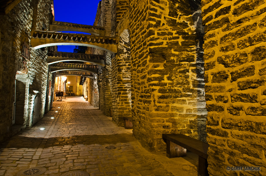 St. Catherine's Passage, a medieval alleyway in Tallinn, Estonia.