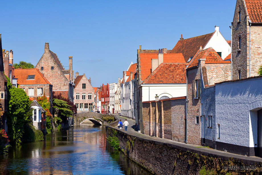 The Gouden-Handrei canal in Bruges, Belgium.