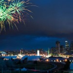 Calgary Stampede Fireworks Panorama