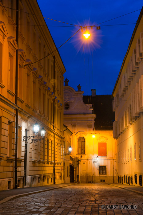 Kamenita, a road leading away from St. Mark's Square in Zagreb.