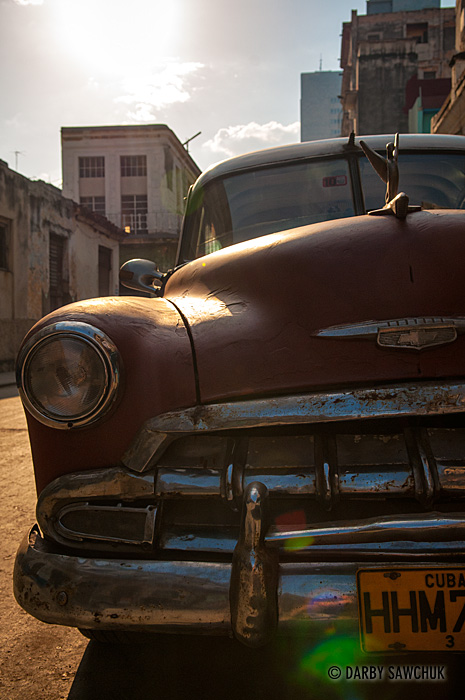 A vintage American car on the streets of Havana, Cuba.