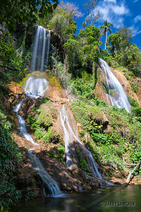 The El Rocio waterfall in Parque Guanayara in Topes de Collantes near Trinidad, Cuba.
