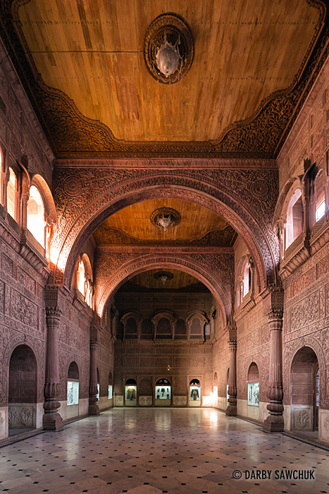 The Durbar Hall inside of Junagarh Fort, in Bikaner in Rajasthan.