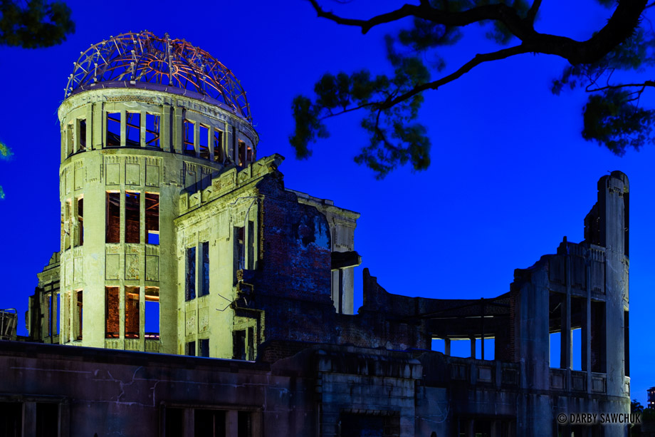The A-Bomb Dome, a ruined structure memorializing the atomic blast of August 6, 1945 in Hiroshima, Japan.