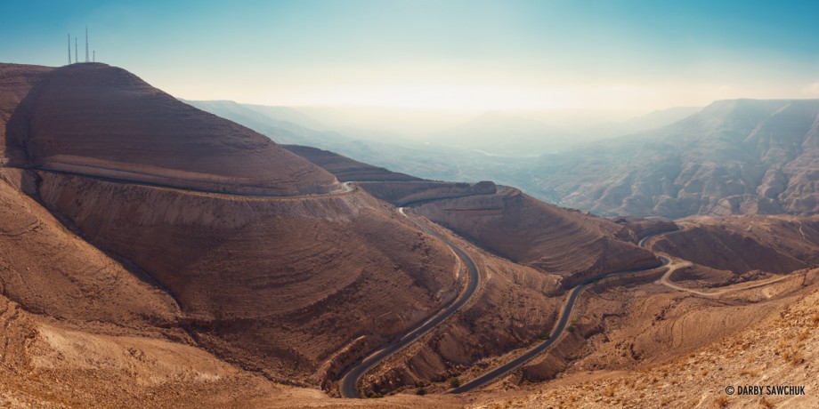 The King's Highway snakes down into Wadi Mujib, Jordan's 'Grand Canyon.'