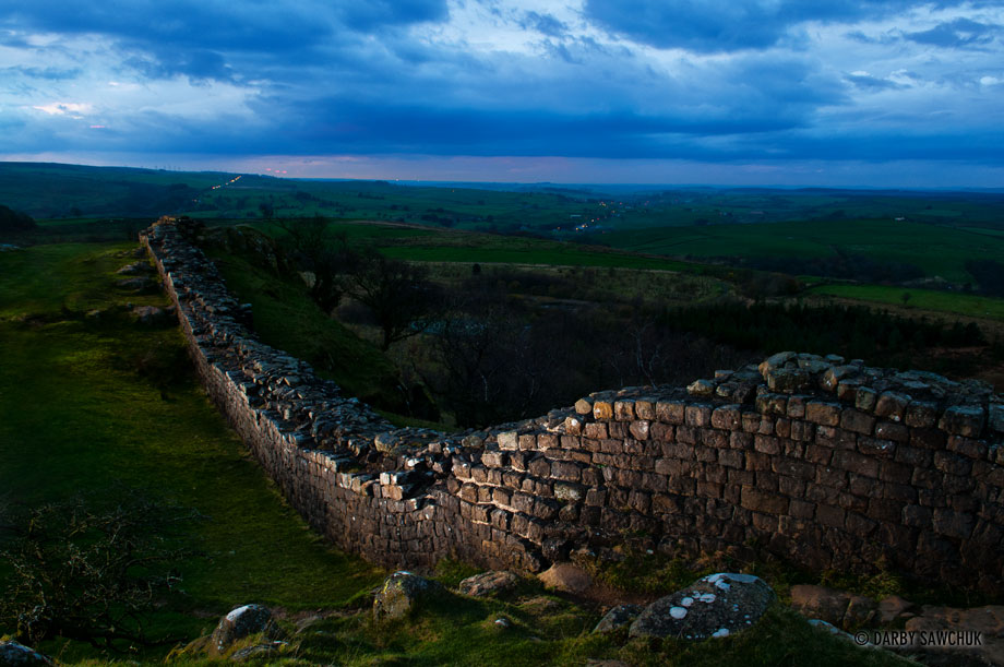 Hadrian's Wall at Walltown Crags in Northern England.