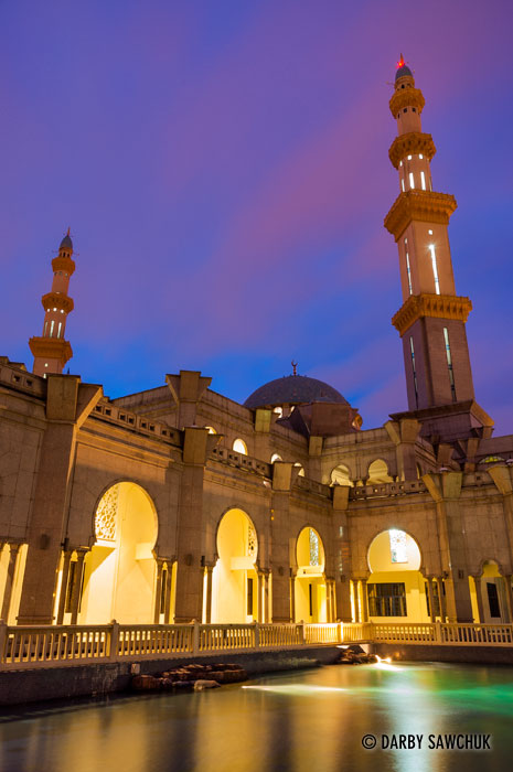 The Masjid Wilayah Persekutuan Mosque also known as the Federal Territory Mosque in Kuala Lumpur, Malaysia.