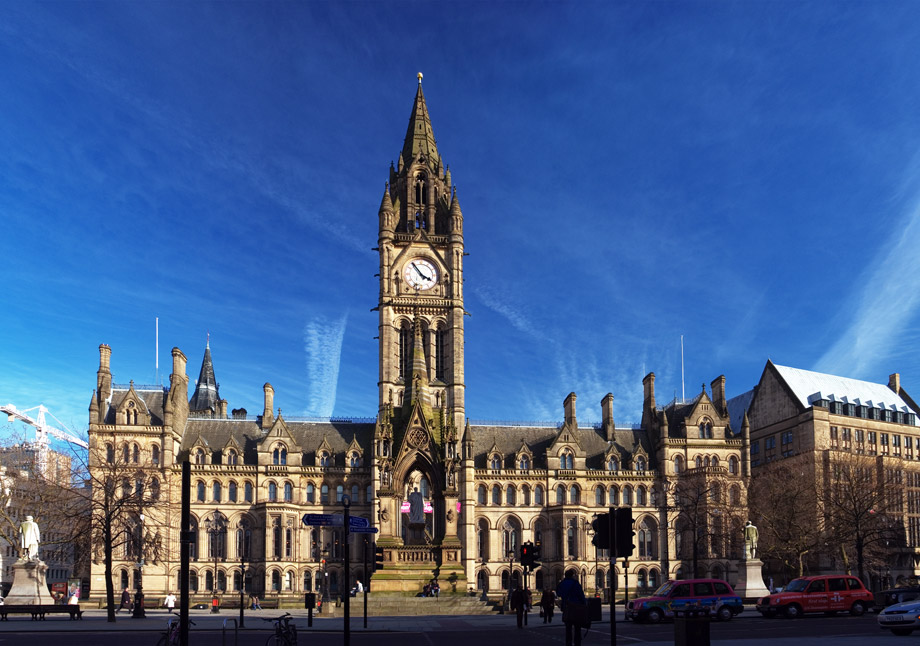 The Manchester Town Hall.