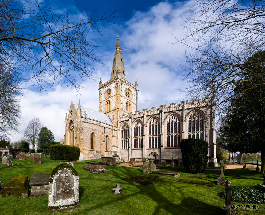 The Holy Trinity Church in Stratford-upon-Avon, England, resting place of William Shakespeare.