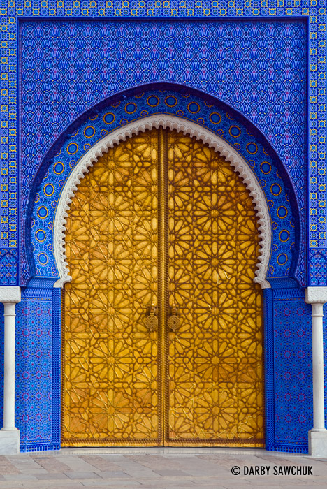 One of the doors to the Royal Palace in Fes, Morocco.