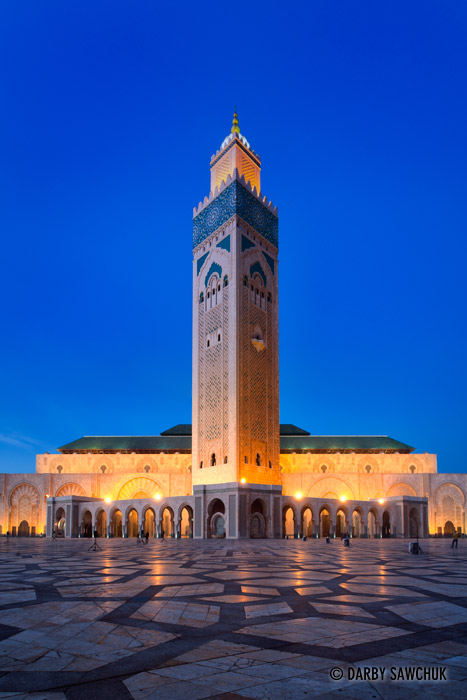 The Hassan II Mosque in Casablanca Morocco - the largest in the country and the seventh largest in the world.