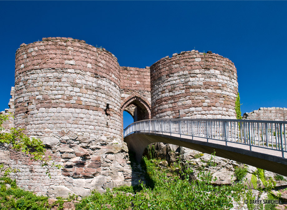 The entrance to Beeston Castle in Cheshire.