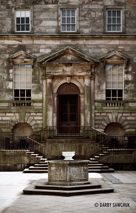 The courtyard of Lyme Hall in Cheshire.