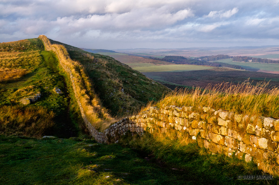 Hadrian's Wall at Hotbank Crags in Northumberland.