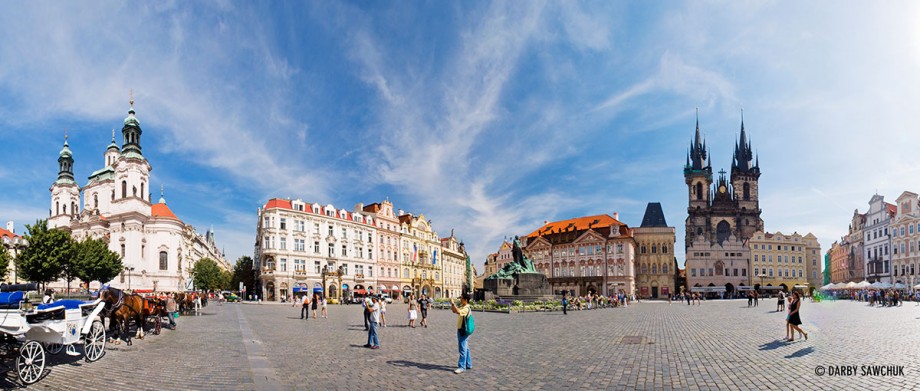 Panorama of the Old Town Square in Prague, Czech Republic. (Click for a larger image.)