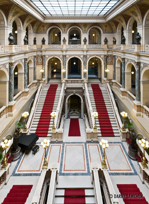 The interior of the National Museum in Prague, Czech Republic.