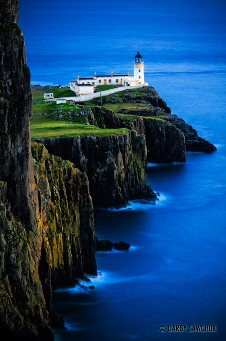 The lighthouse at Neist Point on the Isle of Skye, Scotland.