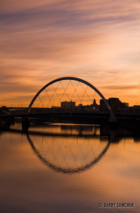 The Clyde Arc Bridge in Glasgow, Scotland.