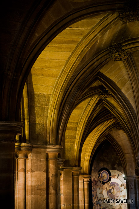Gothic arches in Glasgow Cathedral.