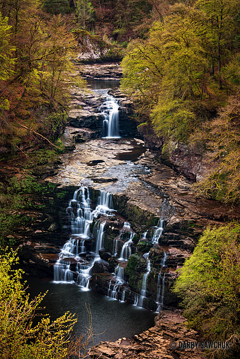 Clyde Falls near the New Lanark world heritage site in Scotland.