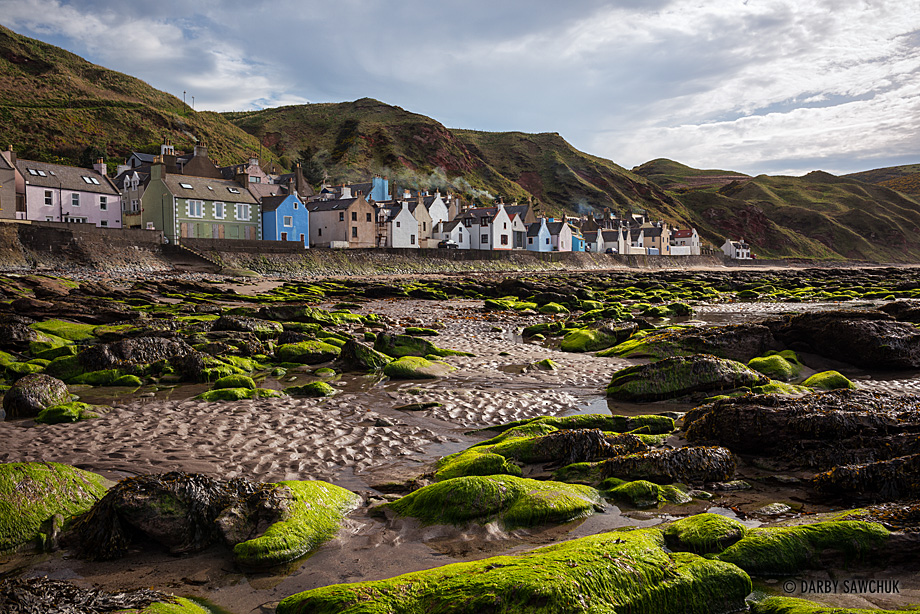 The coastal village of Gardenstown in Aberdeenshire, Scotland.