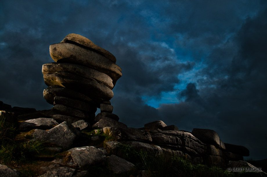  The Cheesewring, a granite tor on Bodmin Moor in Cornwall.