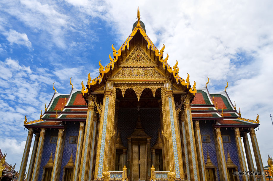 The Temple of the Emerald Buddha at Wat Phra Kaew in Bangkok Thailand.