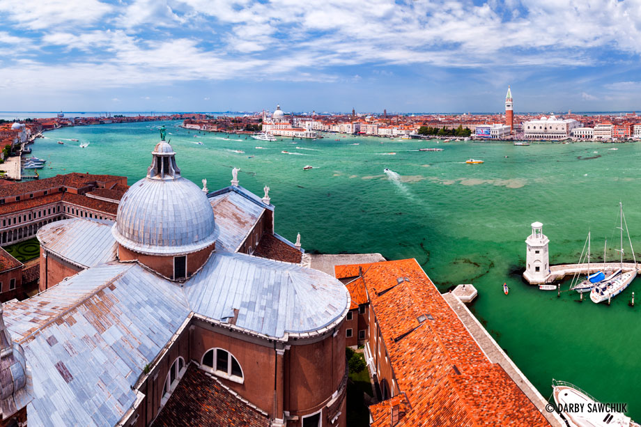 The view of Venice from the campanile of Chiesa San Giorgio Maggiore.